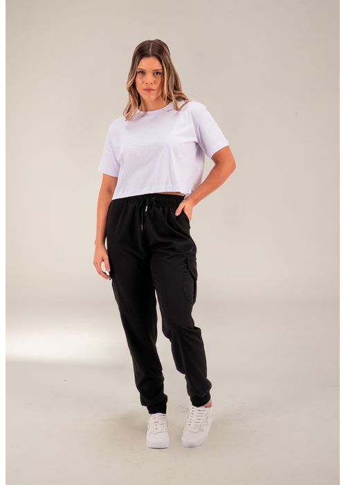  Calça Cargo Feminina Dulk Preta - DULK