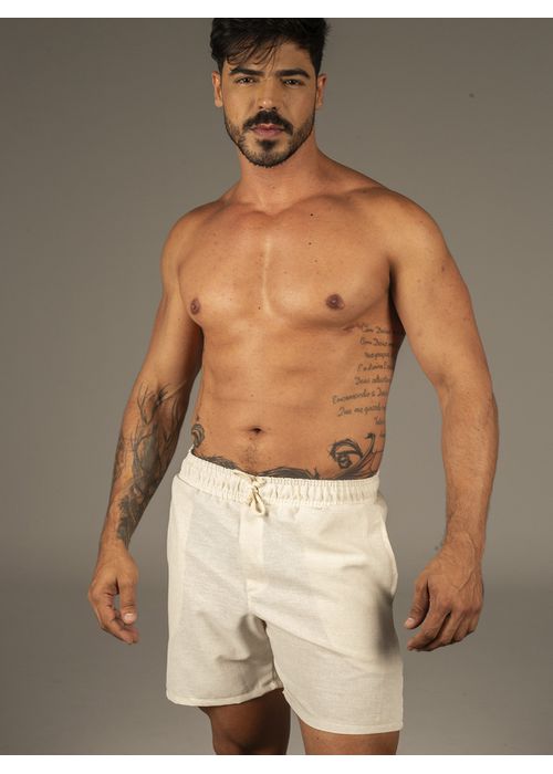 Short Linho Masculino Palha Dulk - DULK