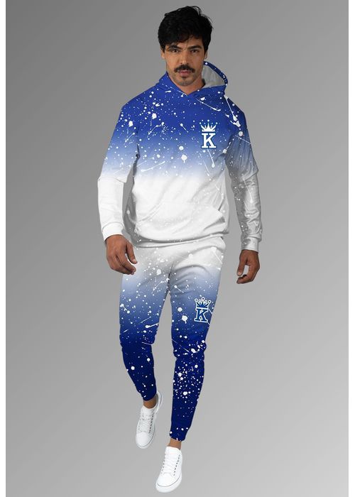 Conjunto Moletom Splash Azul Dulk - DULK