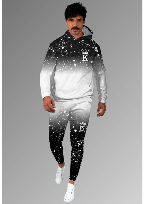 Conjunto Moletom Splash Preto Dulk - DULK