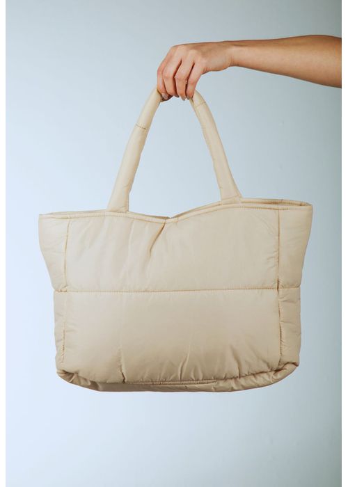 Bolsa Puffer Média Bege - DULK
