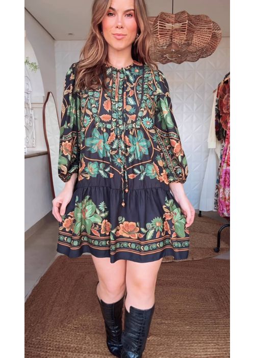 Vestido Curto Marcelle Estampado - LUCIELENA LARA