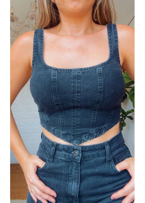 Top Black Jeans Preto - LUCIELENA LARA