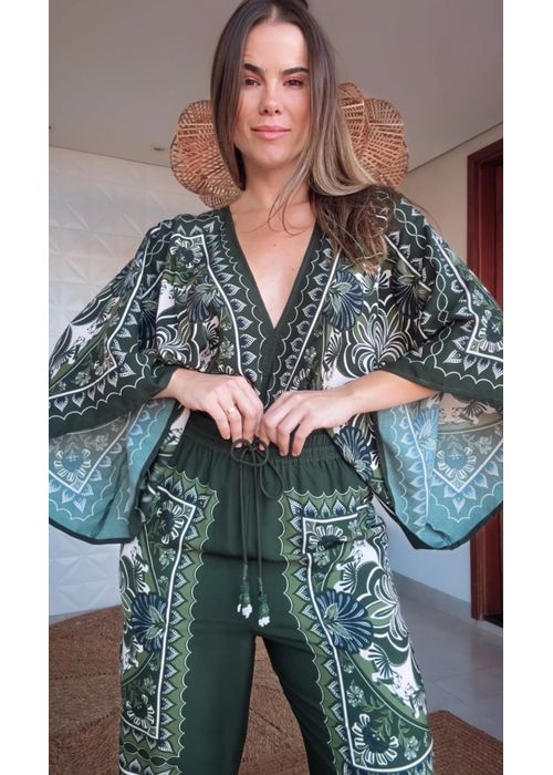 Body Lenço Onça Mística Estampado - LUCIELENA LARA
