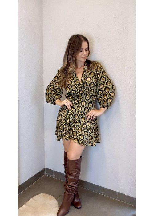 Vestido Curto Joia Boho Estampado - LUCIELENA LARA