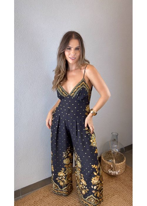 Macacão Flora Abacaxi Estampado - LUCIELENA LARA