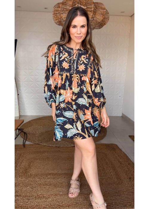 Vestido Curto Amalfi Estampado - LUCIELENA LARA