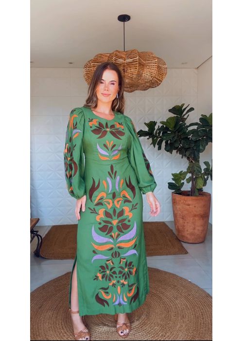 Vestido Cutwork Tucalina Estampado - LUCIELENA LARA