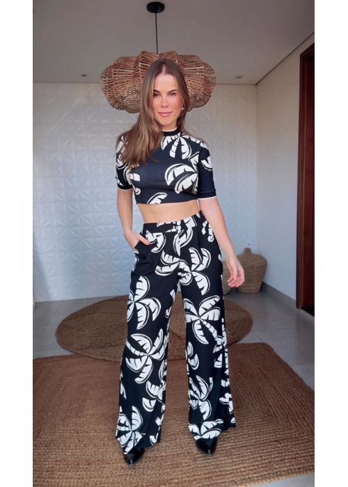 Calça Coqueirada Estampado - LUCIELENA LARA