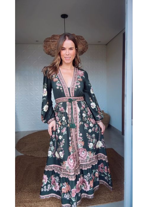 Vestido Cropped Lina Estampado - LUCIELENA LARA