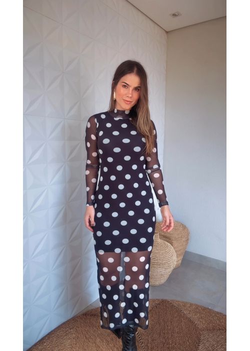 Vestido Tule Poa Grande - LUCIELENA LARA