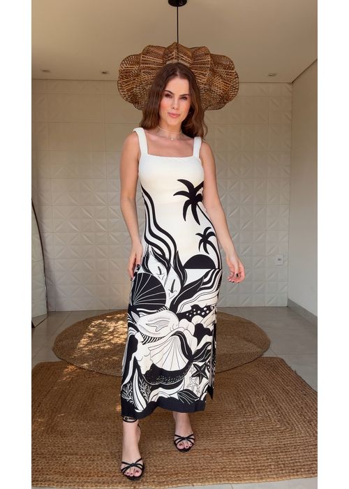 Vestido Alça Festa De Mar Estampado - LUCIELENA LARA
