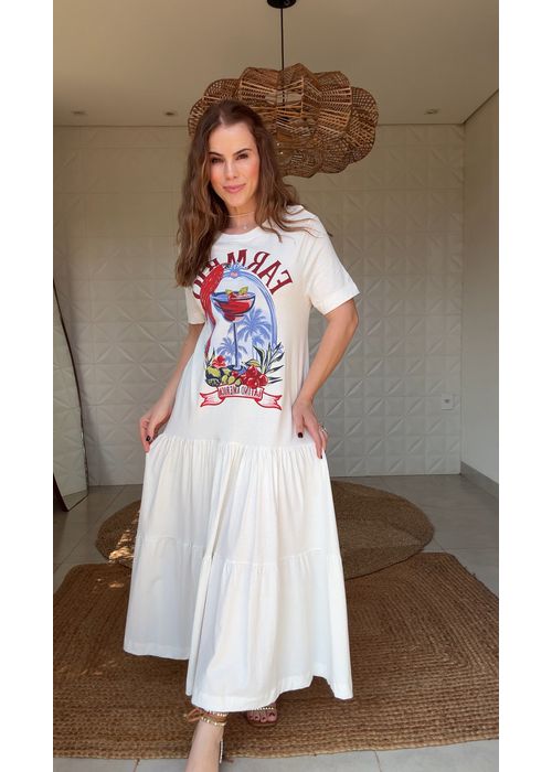 Vestido Cropped Drink Pintado Estampado - LUCIELENA LARA