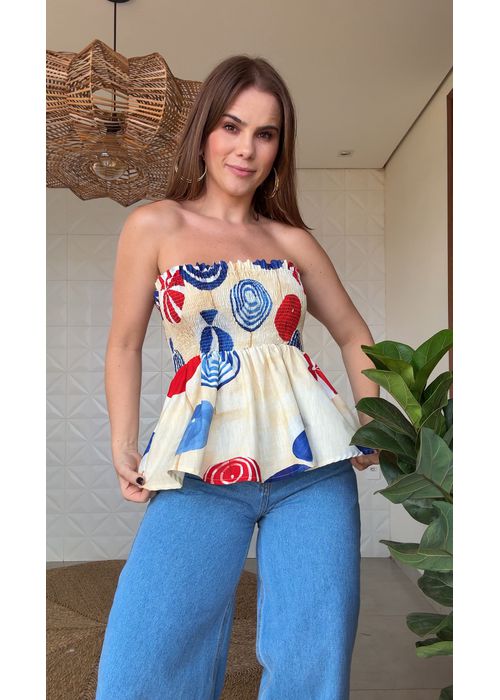 Bata Lastex Guarda Sol Estampado - LUCIELENA LARA