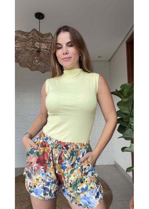 Blusa Canelada Amarelo - LUCIELENA LARA