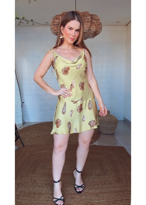 Vestido Curto Concha Pintada Estampado - LUCIELENA LARA