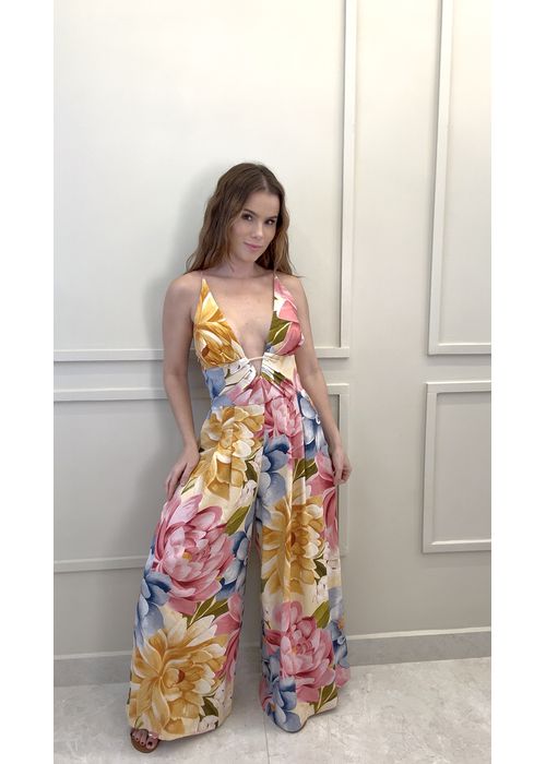 Macacão Floral Rebeca Estampado - LUCIELENA LARA
