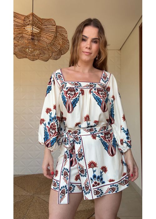 Short Saia Indra Estampado - LUCIELENA LARA