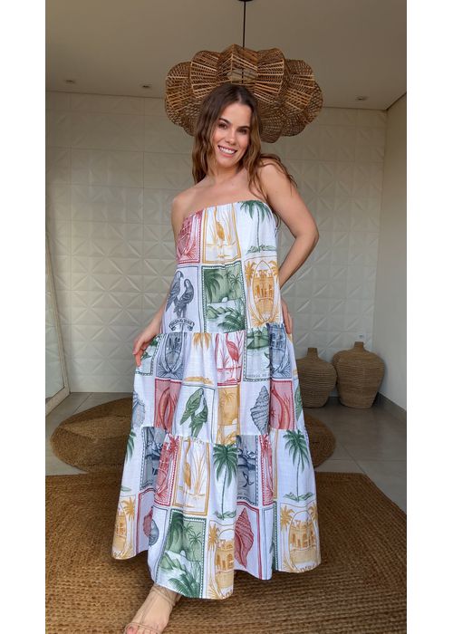 Vestido Brasil Vintage Estampado - LUCIELENA LARA