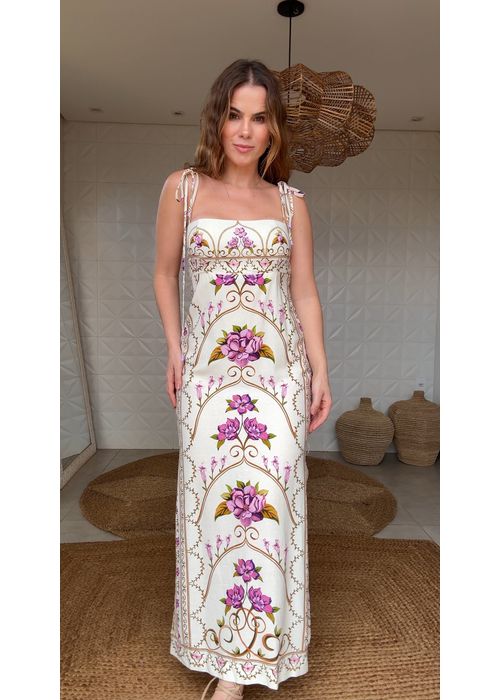 Vestido Poesia De Flor Estampado - LUCIELENA LARA