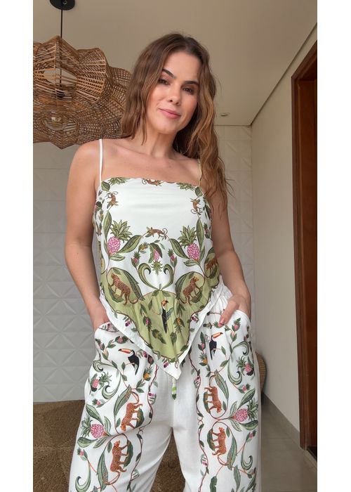 Regata Lenço Floresta Doce Estampado - LUCIELENA LARA