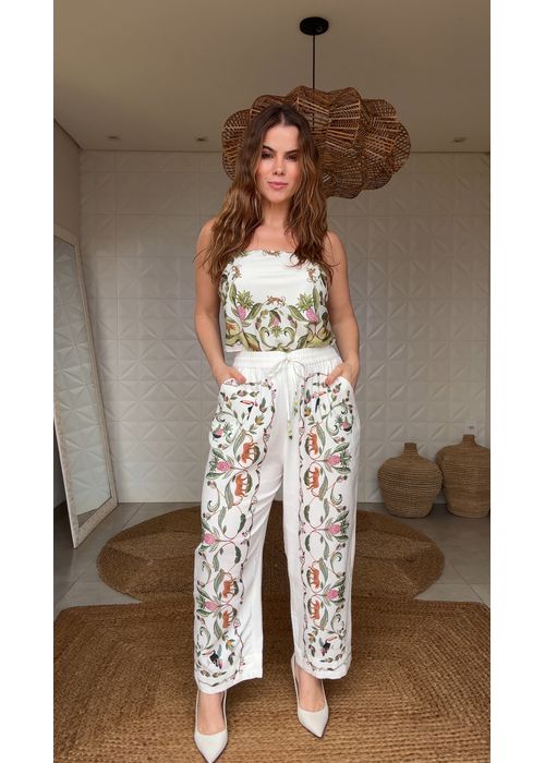 Calça Floresta Doce Estampado - LUCIELENA LARA