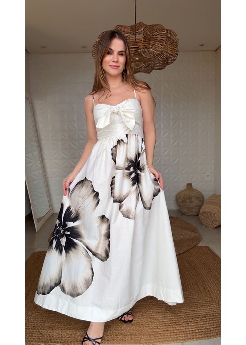 Vestido Longo Maya Estampado - LUCIELENA LARA