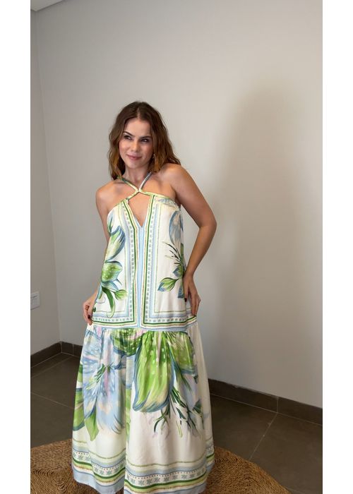 Vestido Lirio Tropical Estampado - LUCIELENA LARA