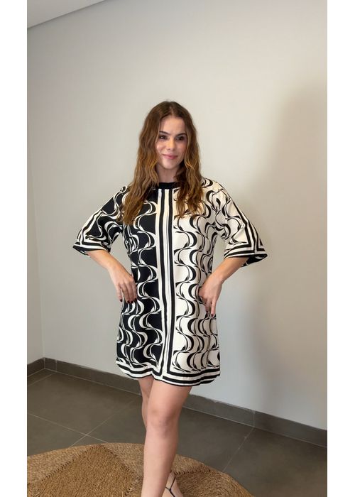 Vestido Tshirt Peixe Copa Estampado - LUCIELENA LARA