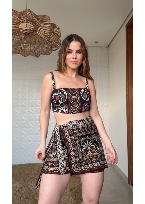 Short Saia Adriele Estampado - LUCIELENA LARA
