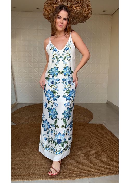 Vestido Longo Alcinha Laura Estampado - LUCIELENA LARA