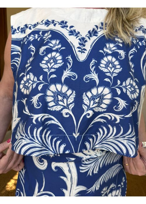 Blusa Quadrada Santorini Estampado - LUCIELENA LARA