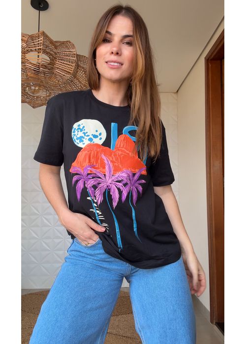 Tshirt Media Rio Vertical Estampado - LUCIELENA LARA