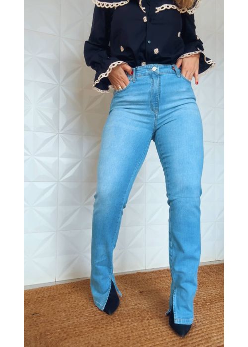 Calça Jeans Boot Cut Jeans Claro - LUCIELENA LARA