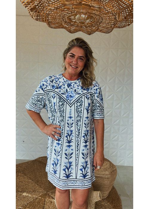 Vestido Tshirt Antônia Estampado - LUCIELENA LARA