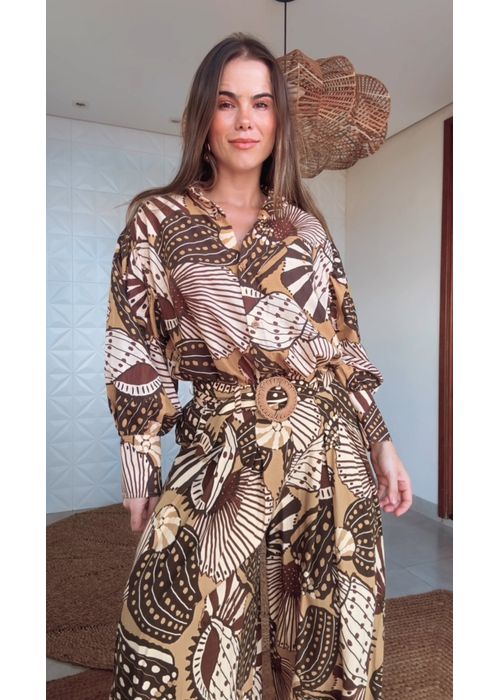 Camisa Mistura De Caju Estampado - LUCIELENA LARA