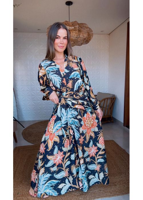 Vestido Cropped Amalfi Estampado - LUCIELENA LARA