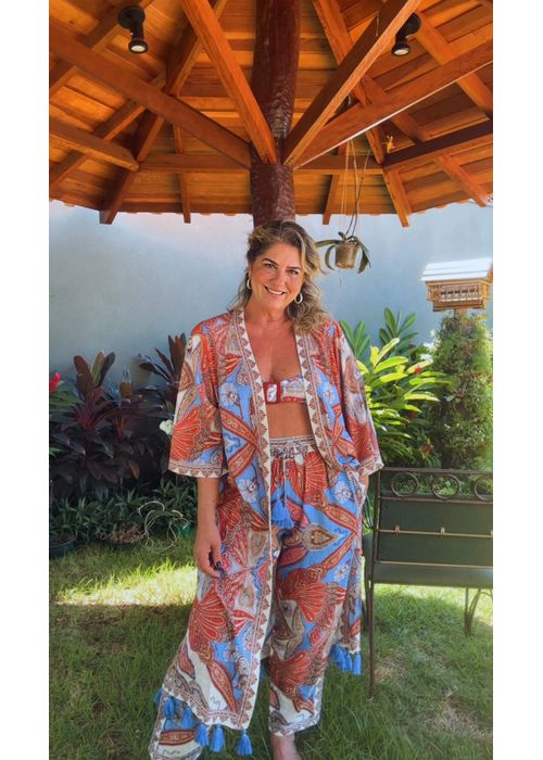 Calça Localizada Jandaia Dance Estampado - LUCIELENA LARA