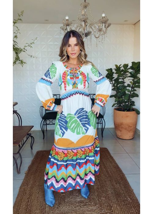Vestido cropped deals bosque tropical