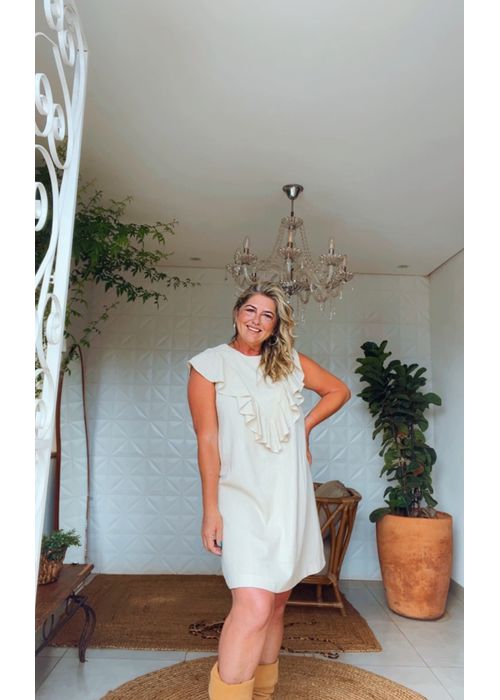 Vestido Vilma Chiclé Creme - LUCIELENA LARA
