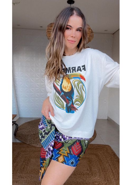 Tshirt Over Farm Rio Tucano Estampado - LUCIELENA LARA