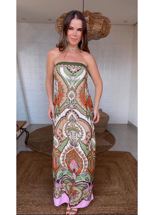 Vestido Cropped Odara Estampado - LUCIELENA LARA
