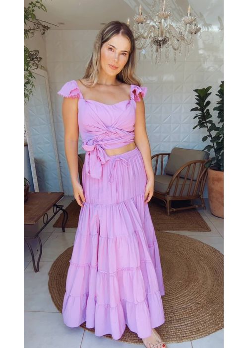 Conjunto Top E Saia Cigana Rosa - LUCIELENA LARA