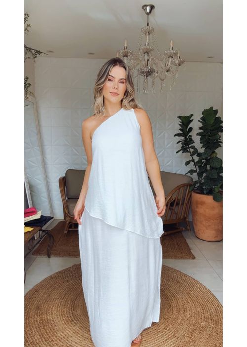 Vestido Longo Athenas Off White - LUCIELENA LARA