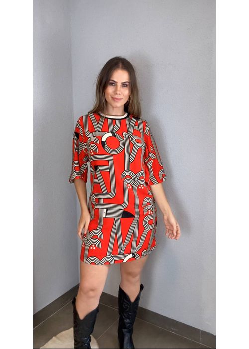 Vestido T-shirt Logotuca Estampado - LUCIELENA LARA