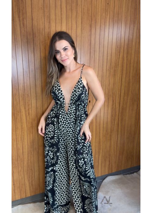 Macacão Borbolina Estampado - LUCIELENA LARA
