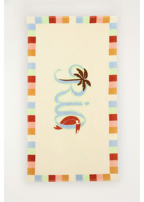 Toalha Chamego Praia Rj Retro Off Estampado - LUCIELENA LARA