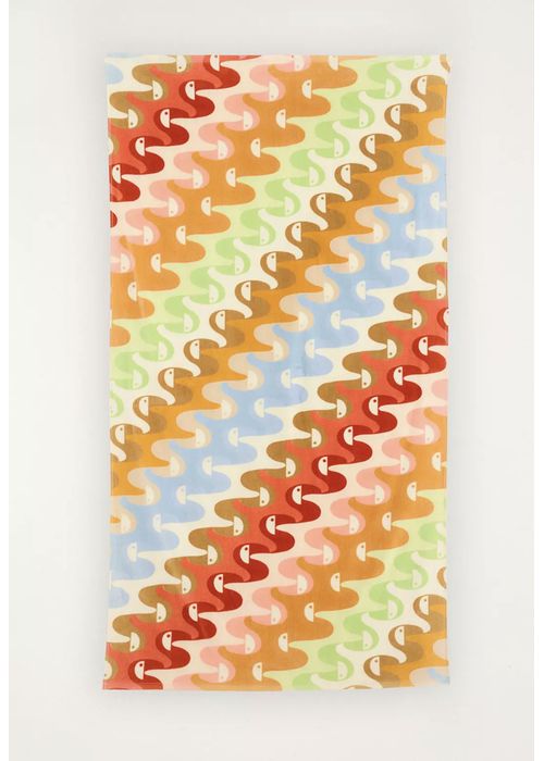 Toalha Chamego Praia Rj Retro Azul Estampado - LUCIELENA LARA