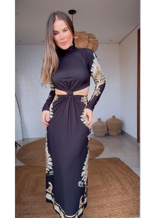 Vestido Cropped Georgia Estampado - LUCIELENA LARA