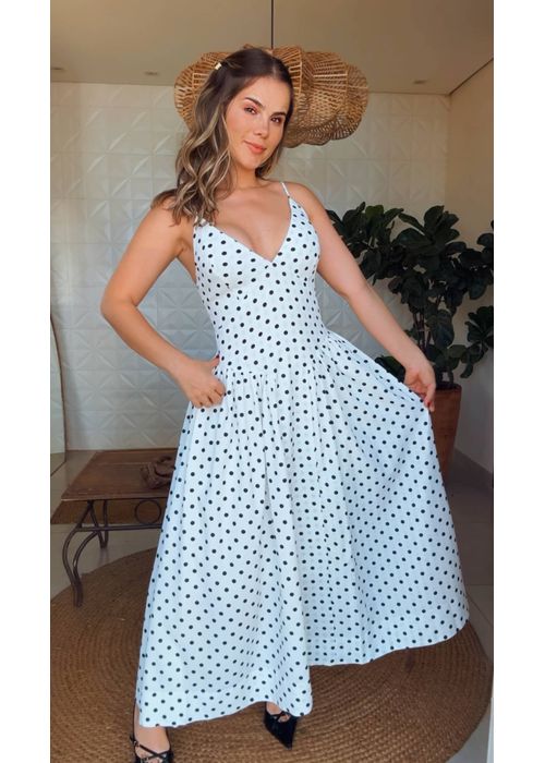 Vestido Paola Chiclé Branco - LUCIELENA LARA